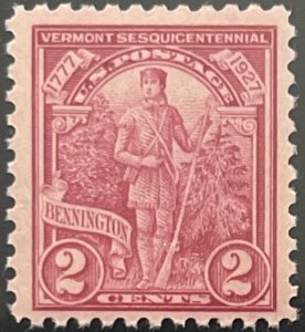 Scott #643 1927 2¢ Vermont Sesquicentennial MNH OG