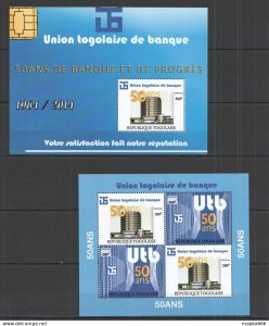 2014 Togo Money 50 Years Union Togo Bank Kb+Bl ** Tg416