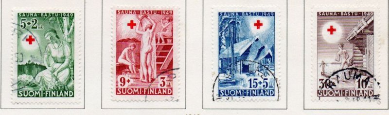 Finland Sc B94-97 1949 Red Cross charity stamp set used