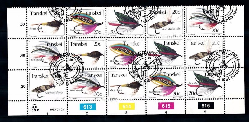 [47950] Transkei 1983 Marine life fishbait fish Part of sheet MNH