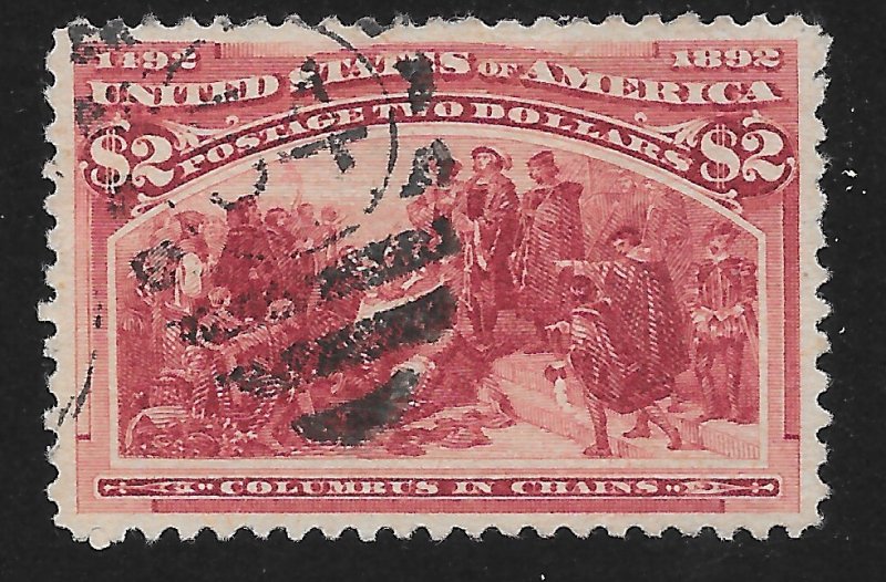 242 Used, $2 Columbian,  XF-S, Free Insured Shipping