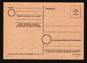 Germany 1946 TAXE PERCUE Stampless Card - Z14757