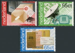Netherlands 609-611,MNH.Mi 1180-1182.Parcel Post, Telephone, Savings Bank, 1981.
