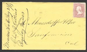 Doyle's_Stamps: Meadow Lake, Nevada County, CAL Postal History - Cover