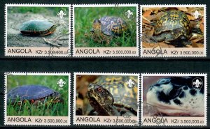 Angola Used Turtles complete set CTO