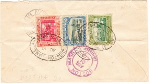 JAMAICA registered cover Kingston, 14 Aug 1925 - The 4½d rate to USA