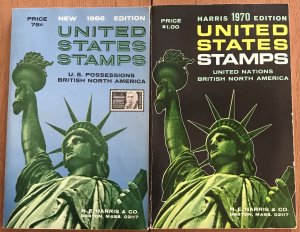 1966/1970 H E Harris US/BNA Postage Stamp Catalogs (2) Used L20