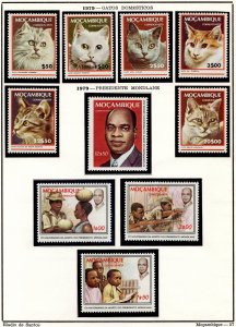 Mozambique vintage collection 1979 2 sheets #57-8 MH 17 stamps various themes G