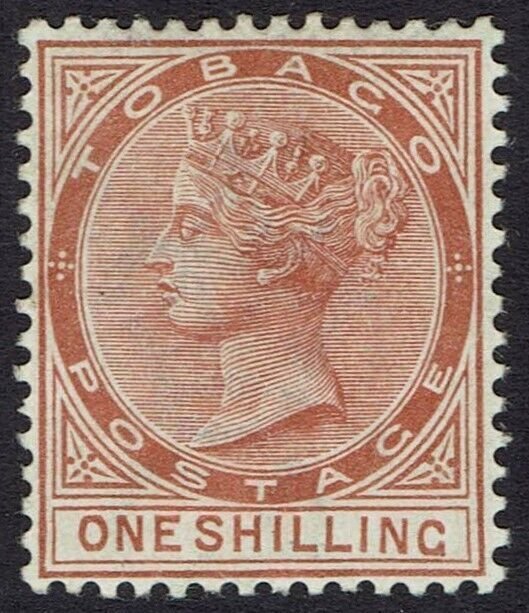 TOBAGO 1885 QV 1/- WMK CROWN CA