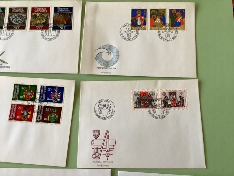 Liechtenstein 1981-87 postal stamps covers 10 items Ref A1405