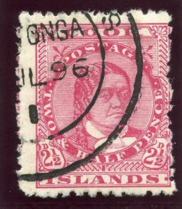 Cook Islands 1893 QV 2½d rose-carmine very fine used. SG 8a.