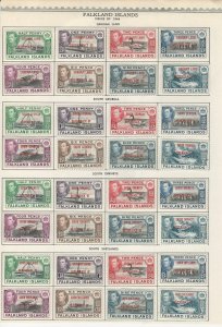 Falkland Islands, Postage Stamp, #2L1-8, 3L1-8, 4L1-8, 5L1-8 Mint LH, 1944, JFZ