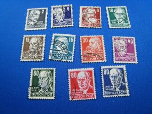 GERMANY (DDR)  1953    -  SCOTT # 122//136   USED