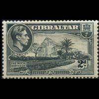 GIBRALTAR 1941 - Scott# 110d Rock Wmk S/way 2p NH