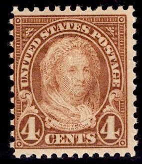 US Stamp #636 4c Martha Washington MINT Hinged SCV $1.90