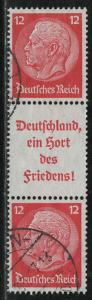 Germany Scott # 422 (2), label A10, used, se-tenant, Mi# S146