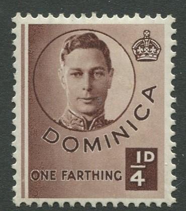 DOMINICA -Scott 111 - KGVI - Definitive -1940 - MH - Single 1/4p Stamp