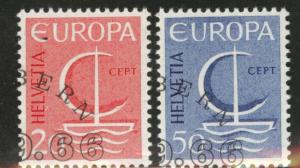 Switzerland Scott 477-478 used CTO  1966 Europa set