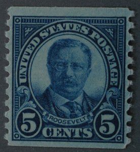 United States #602 5 Cent Roosevelt Coil OG