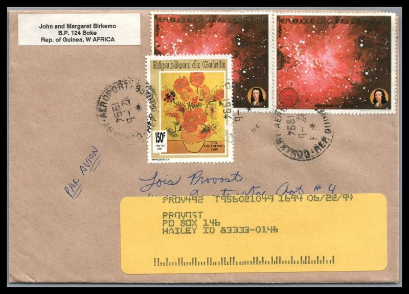 Guinea Republic 1994 Attractive Cover Provost/Hatley Idaho