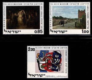 ISRAEL Scott 432-434 MNH** Art stamp set without tabs
