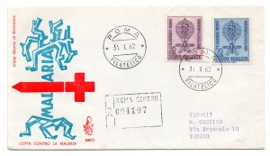 Italy FDC Venetia 1962 Malaria traveled Racc. For Italy