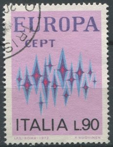 Italy Sc#1066 Used, 90L mauve & multi, Europa (C.E.P.T.) 1972 - Stars (1972)