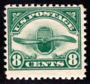 Scott C4, 8c, green, Air Post, MNHOG, Propeller, USA BOB