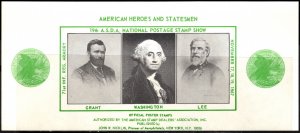 1967 US Poster Stamp 19th A.S.D.A. National Postage Stamp Show Heroes & Statemen