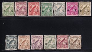 New Guinea Scott #'s O23 - O35 set VF OG previous hinged scv $ 357 ! see pics !