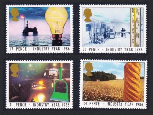 Great Britain Oil Electricity Industry Year 4v 1986 MNH SC#1129-1132