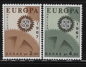 Greece 1967 Europa Sc 891-892 MNH A1759