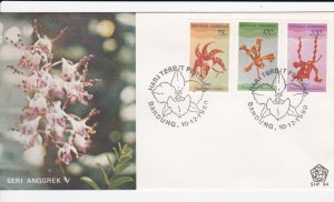 Indonesia # 1107-1109, Orchids, First Day Cover