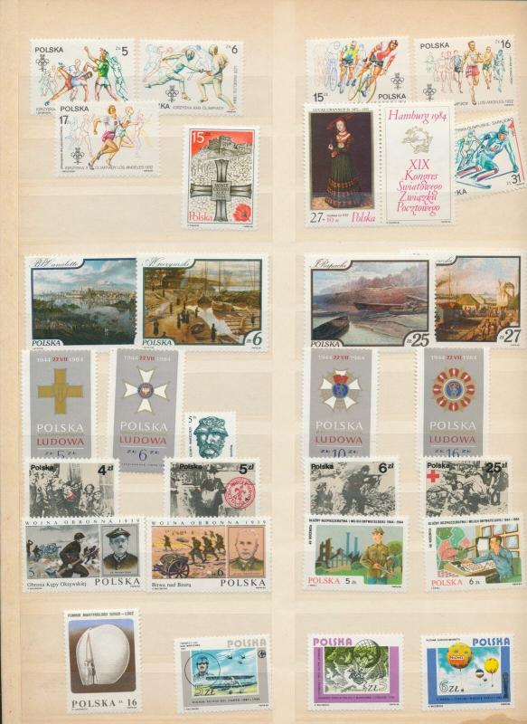 POLAND 1960s/70s Sport Space Wildlife MNH(Appx 400+Stamps) (Ref Ac1401