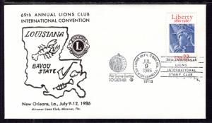 US Lions 35th International Convention New Orleans,LA 1986 Cover