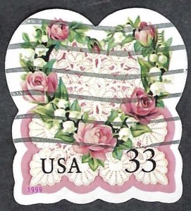 United States #3274 33¢ Victorian Love (1999). Used.