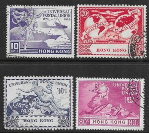 HONG KONG SG173/6 1949 U.P.U. SET USED