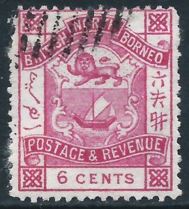 North Borneo, Sc #41, 6c Used