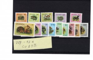 Uganda #279-292 MH - Stamp - CAT VALUE $9.75
