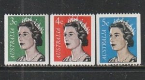 1966 Australia - Sc 418-20 - MNH VF - 3 single - Queen Elizabeth II