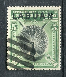 NORTH BORNEO; LABUAN 1897 early classic Pictorial issue fine used 5c. value