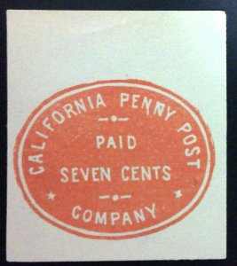 Scott#34L Local - L98 Design  - Forgery A - California Penny Post Co.