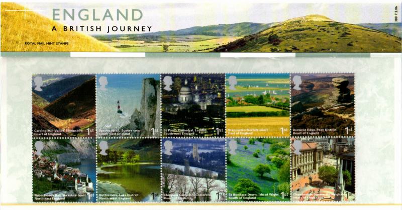 PRESENTATION PACK PP352 2006 - ENGLAND  (printed no.380)