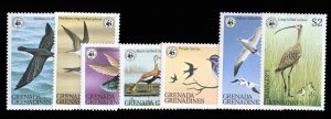 Grenada - Grenadines #290-296 Cat$18.75, 1978 Birds, complete set, never hinged