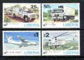 Liberia 1995 UN 50th Anniversary - Transport set of 4 unm...