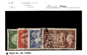 Great Britain, Postage Stamp, #286-289 Used, 1950 King George (AG)