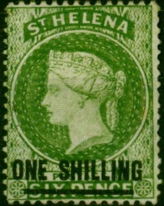 St Helena 1880 1s Yellow-Green SG30 Good MM