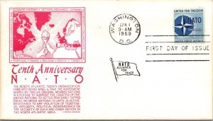 FDC 1958 SC #1127 Red Anderson Cachet - Washington DC - Single - J4583