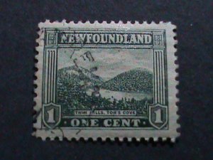 NEWFOUNDLAND 1923-SC#131 111 YEARS OLD-TWINS HILLS TOR'S COVE USED STAMP VF