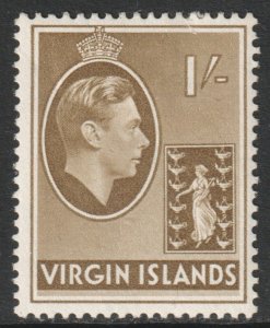 Virgin Islands BVI Scott 83 - SG117a, 1938 George VI 1/- MH*